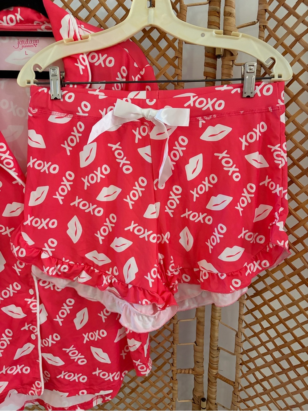 NWT Jordann’s Jammie’s Women’s Pink XOXO Short Pajama Set - Picture 6 of 10